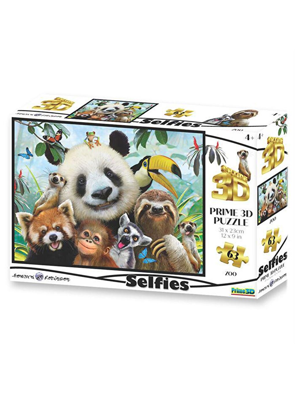 Prime 3D Karışık Hayvanat Bahçesi Selfie 63 Parça Puzzle 10541