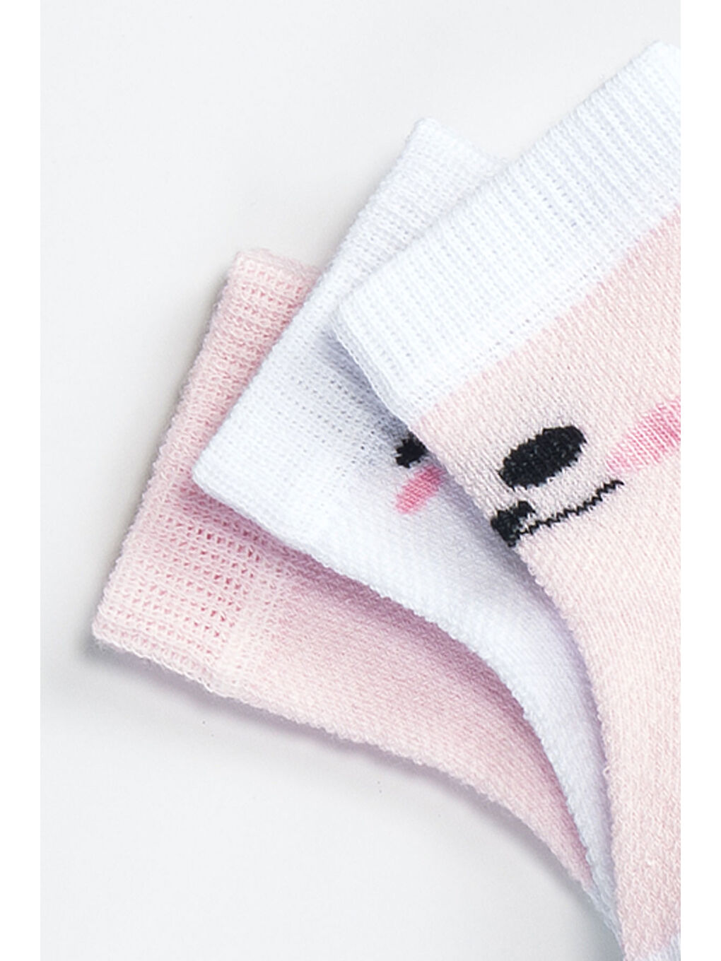 Ekru Kız Bebek Basic Dikişsiz 3 'lü Soket Çorap 0 Ay - 36 Ay-2