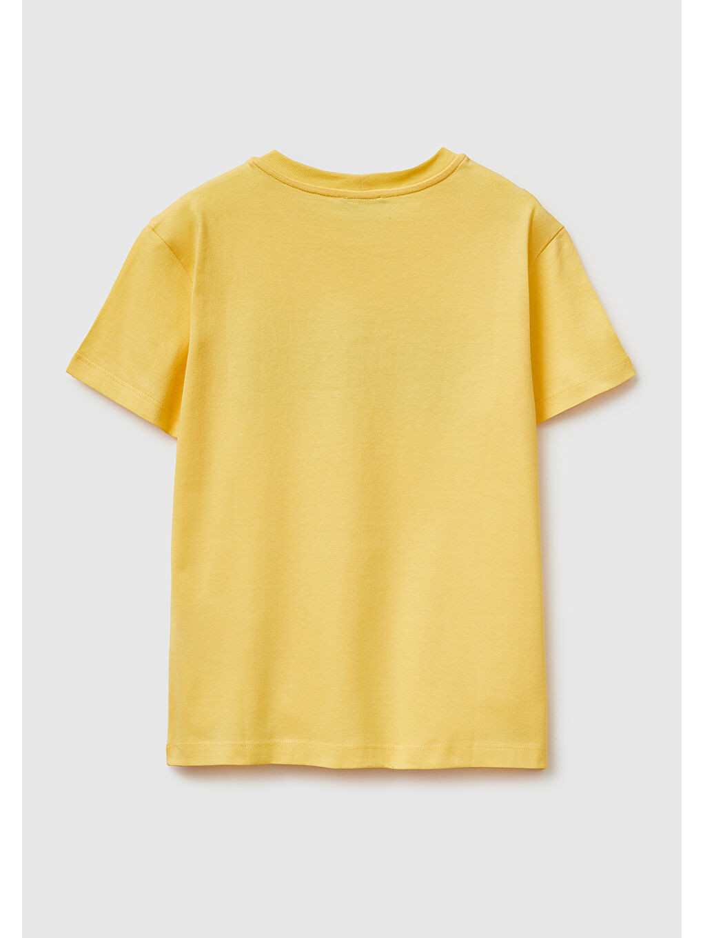 Erkek Çocuk Sarı Tema Baskılı Rahat Kalıp Bisiklet Yaka T-Shirt-1