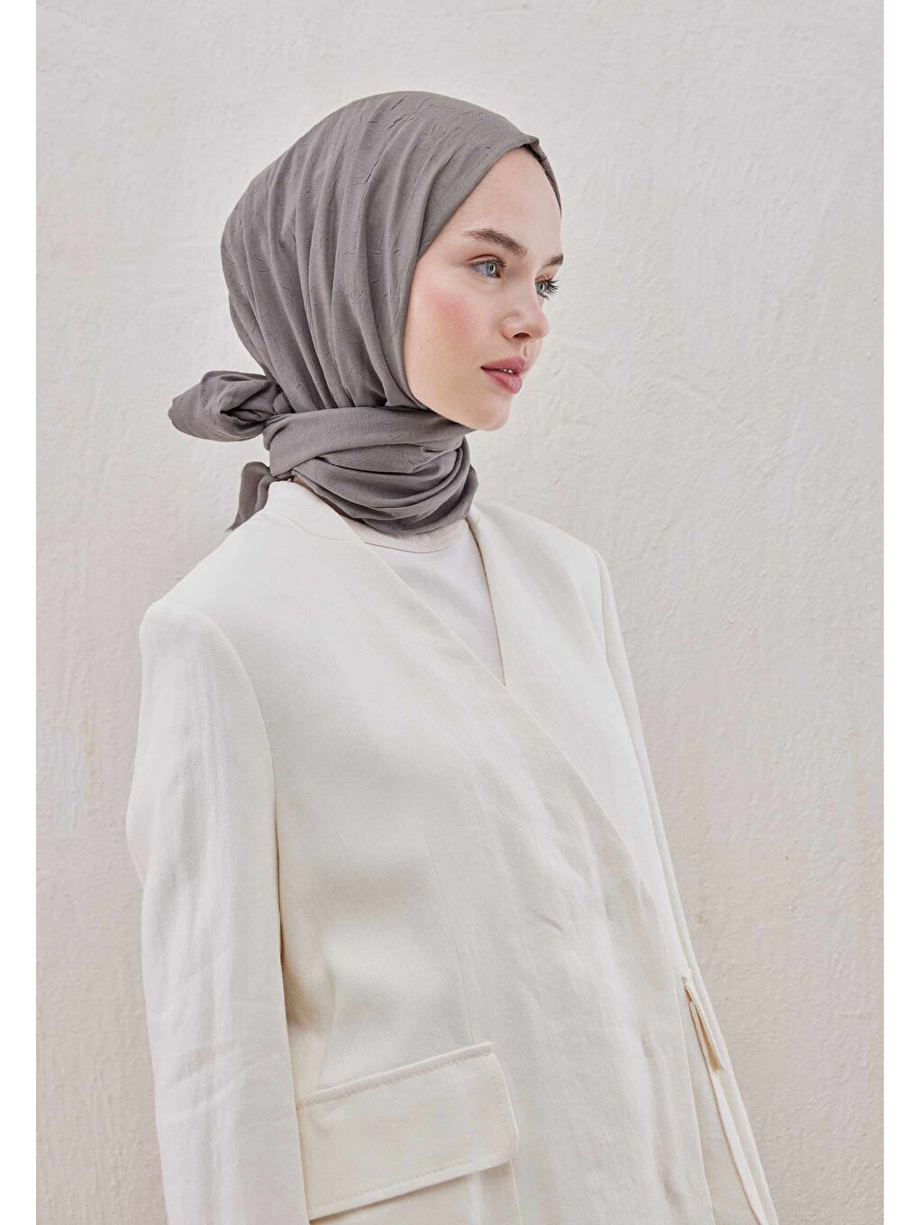 Gri Bambu Şal Duman-3