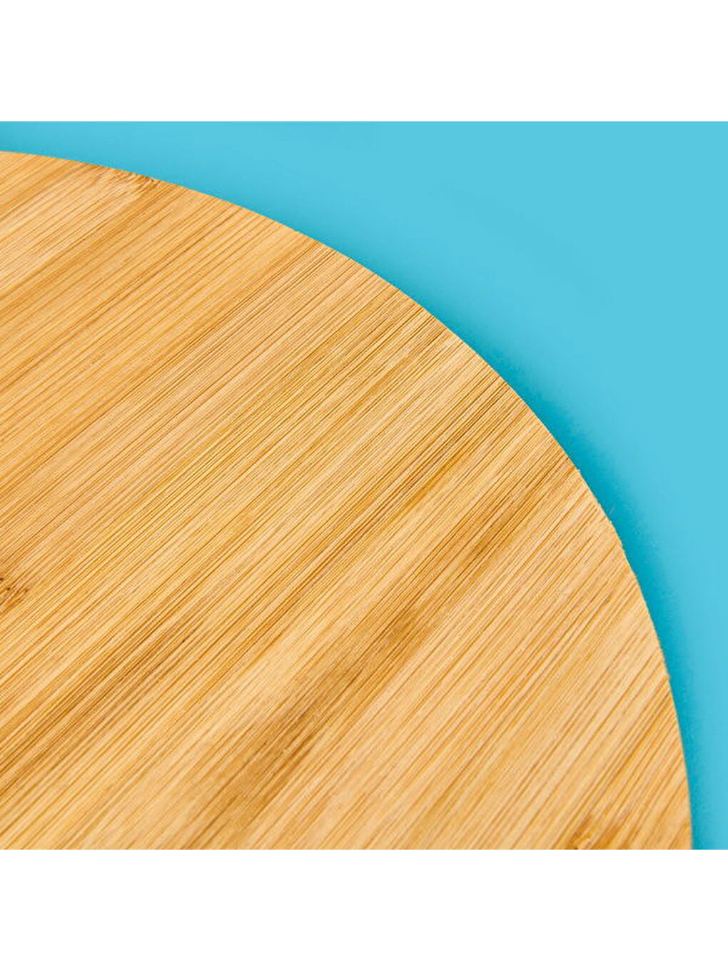 Dönebilen Stantlı Pizza Sunum Panosu - Açık Kahverengi - 30x30x2,5 cm-3