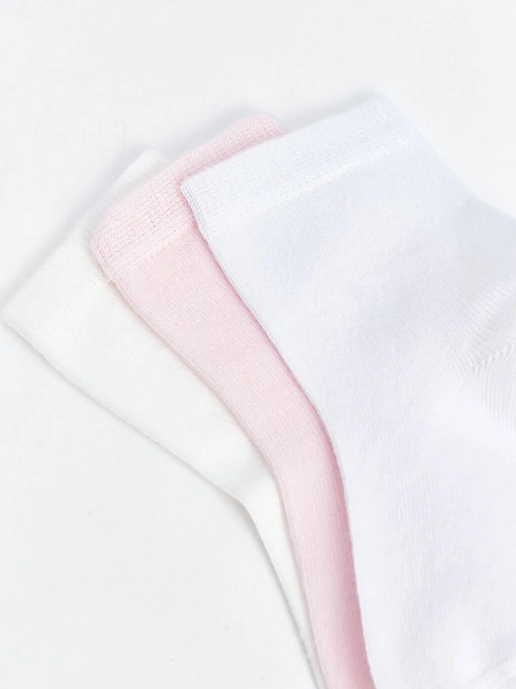 Pembe Kız Bebek Basic Dikişsiz 3 'lü Soket Çorap 0 Ay - 36 Ay-2