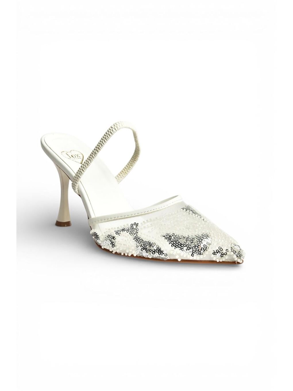 Beyaz Kadın Topuklu Ayakkabı Y726493615-3