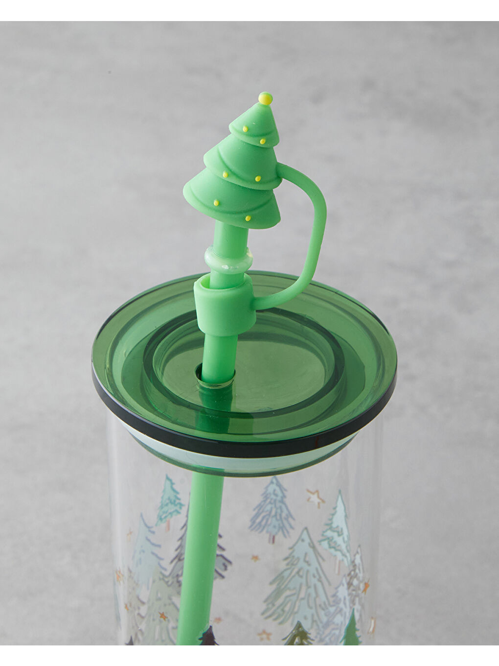 Winter Tree Borosilikat Pipetli Bardak 460 ml Yeşil-2