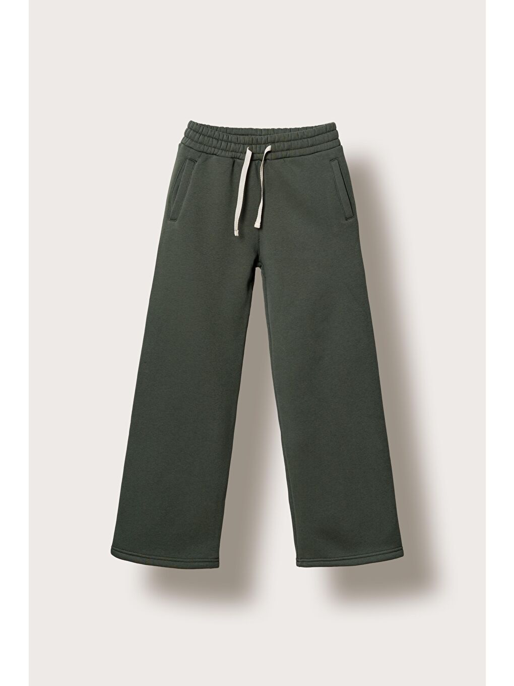 Haki 3 İp Bol Paçalı Kız Çocuk Eşofman Altı