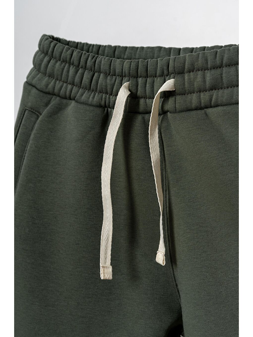 Haki 3 İp Bol Paçalı Kız Çocuk Eşofman Altı-2