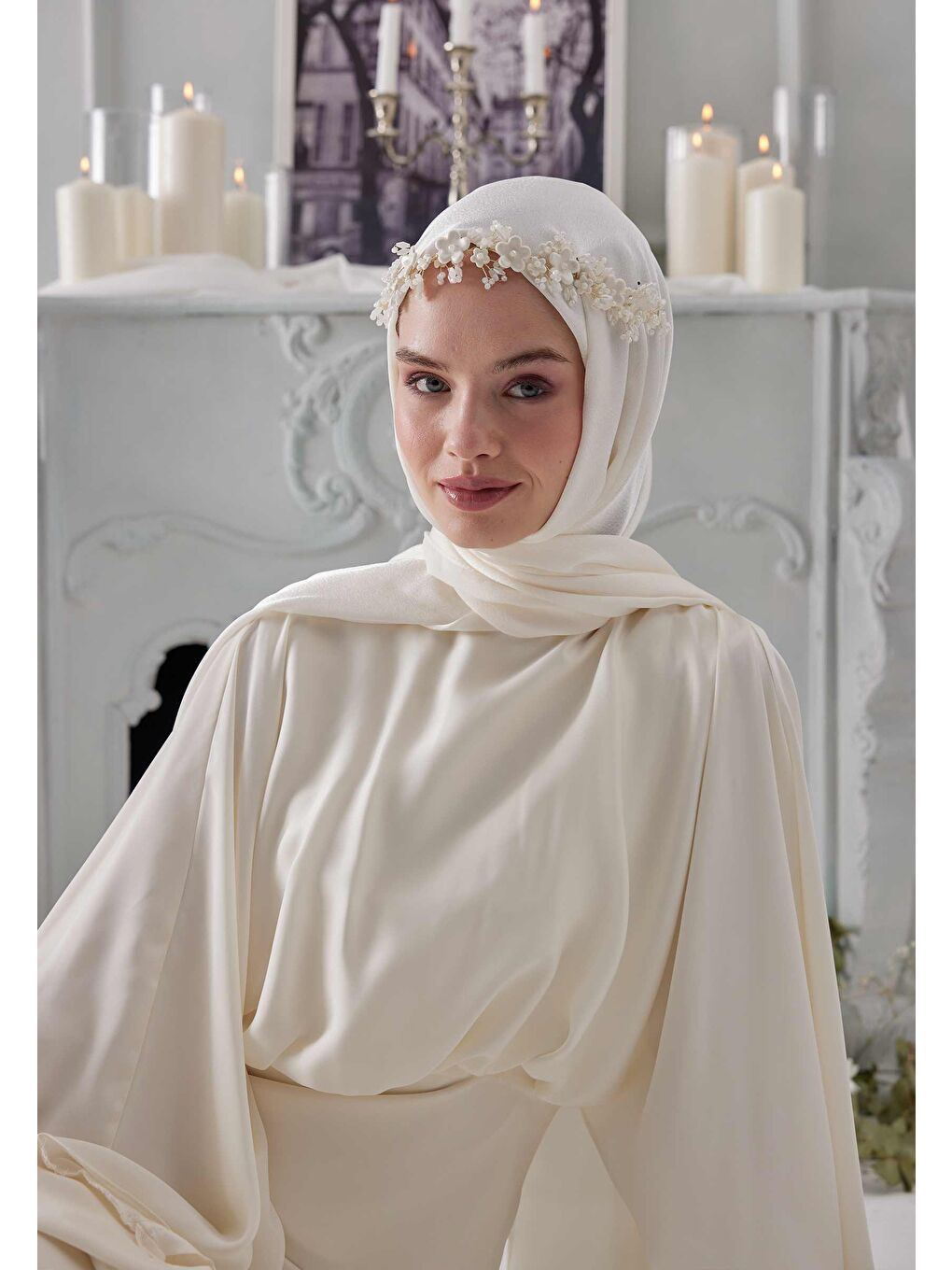 Beyaz Janjanlı Şal İnci-2