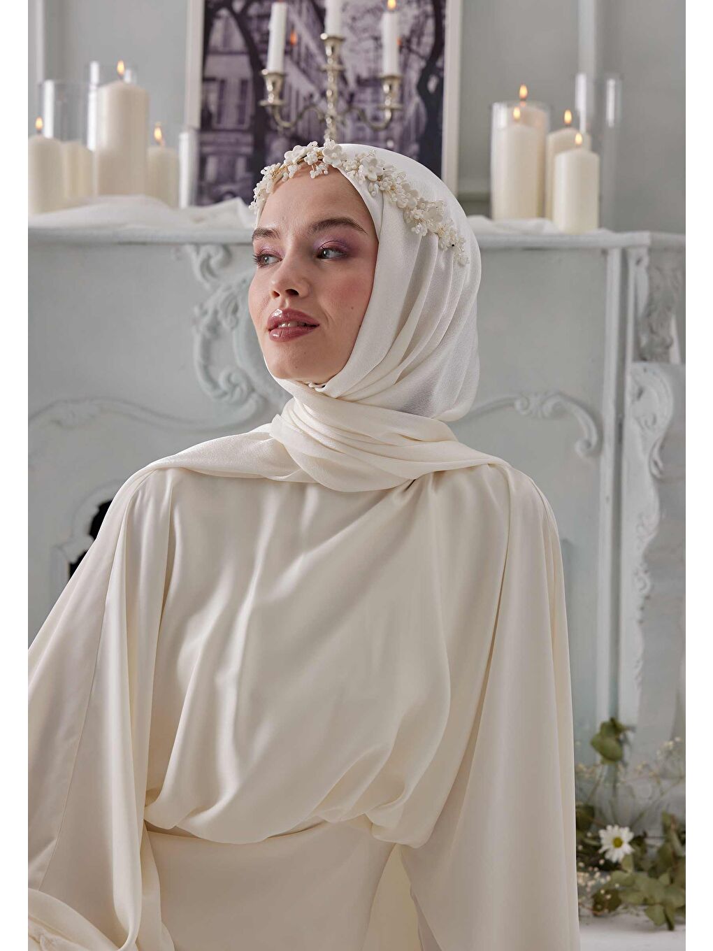 Beyaz Janjanlı Şal İnci-3