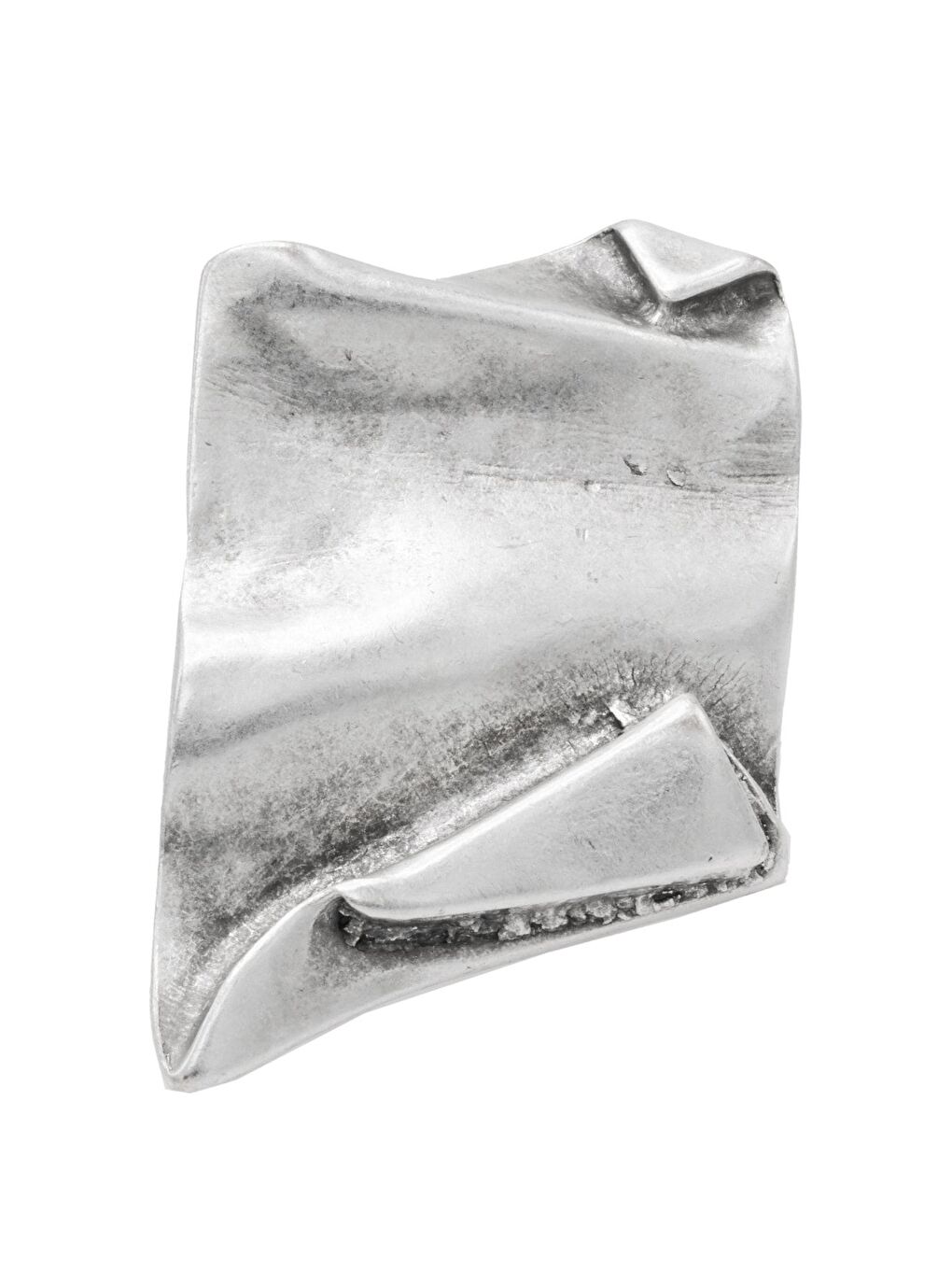 Gri Kadın Antik Gümüş Kaplama Ayarlanabilir Papirüs Yüzük-4