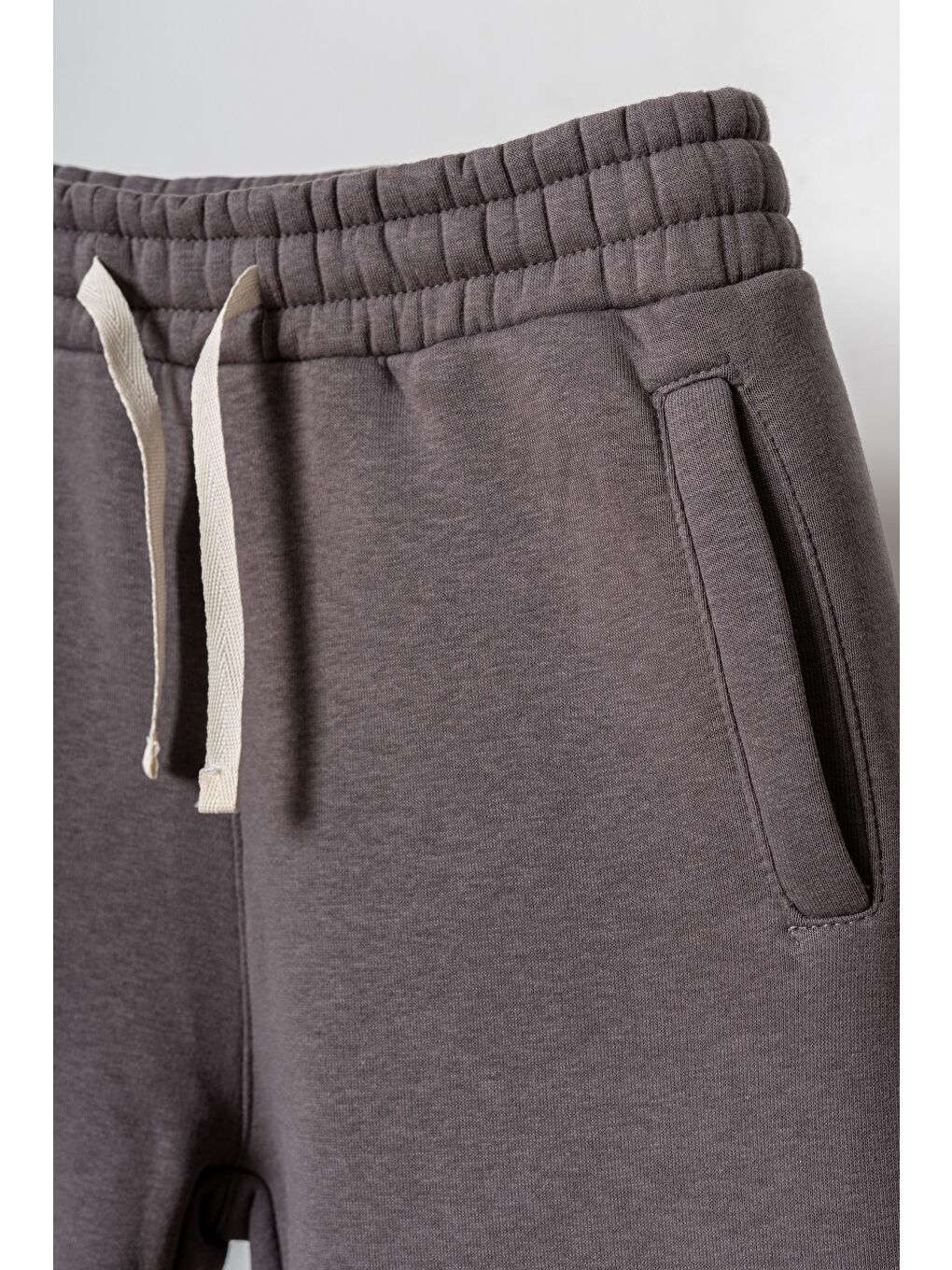 Gri 3 İp Bol Paçalı Kız Çocuk Eşofman Altı-1