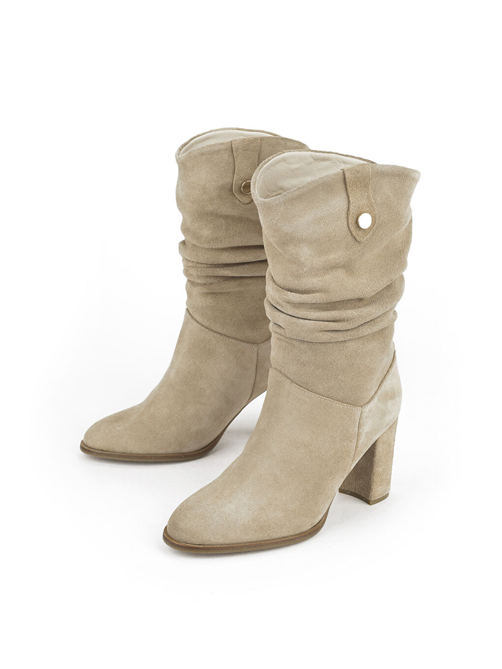 Kadın Hakiki Deri Çizme 1531050Z25100670K Bej-4