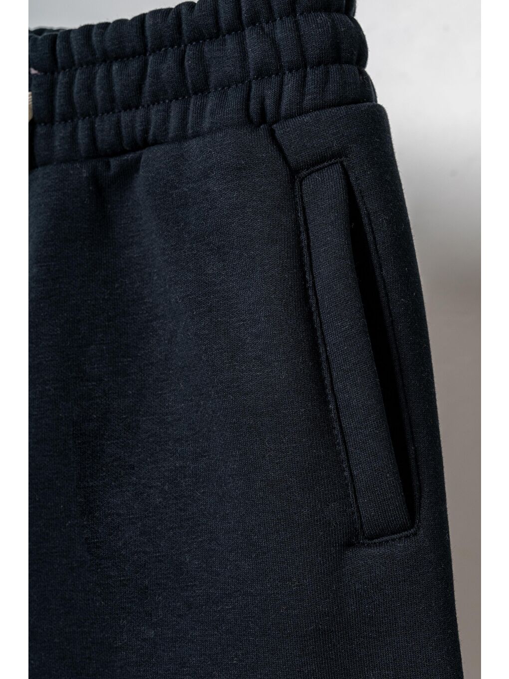 Lacivert 3 İp Bol Paçalı Kız Çocuk Eşofman Altı-2