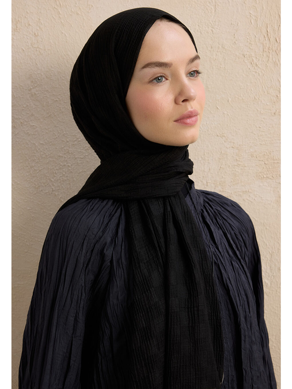 Modal Damalı Şal Siyah-2