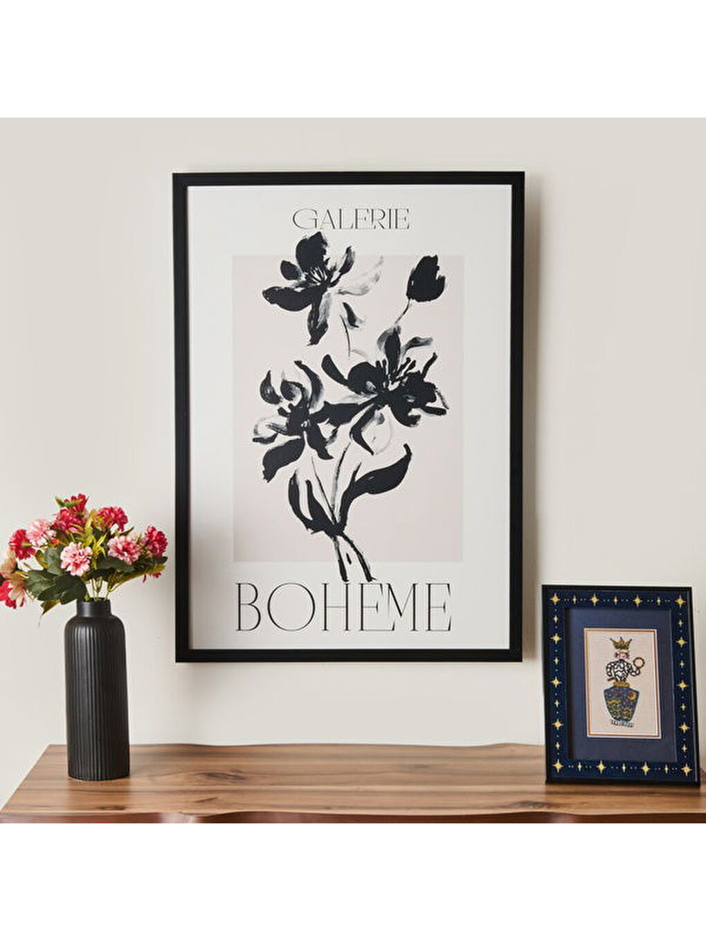 Deco French Cottage Galerie Boheme Çerçeveli Tablo - Siyah - 50x70 cm