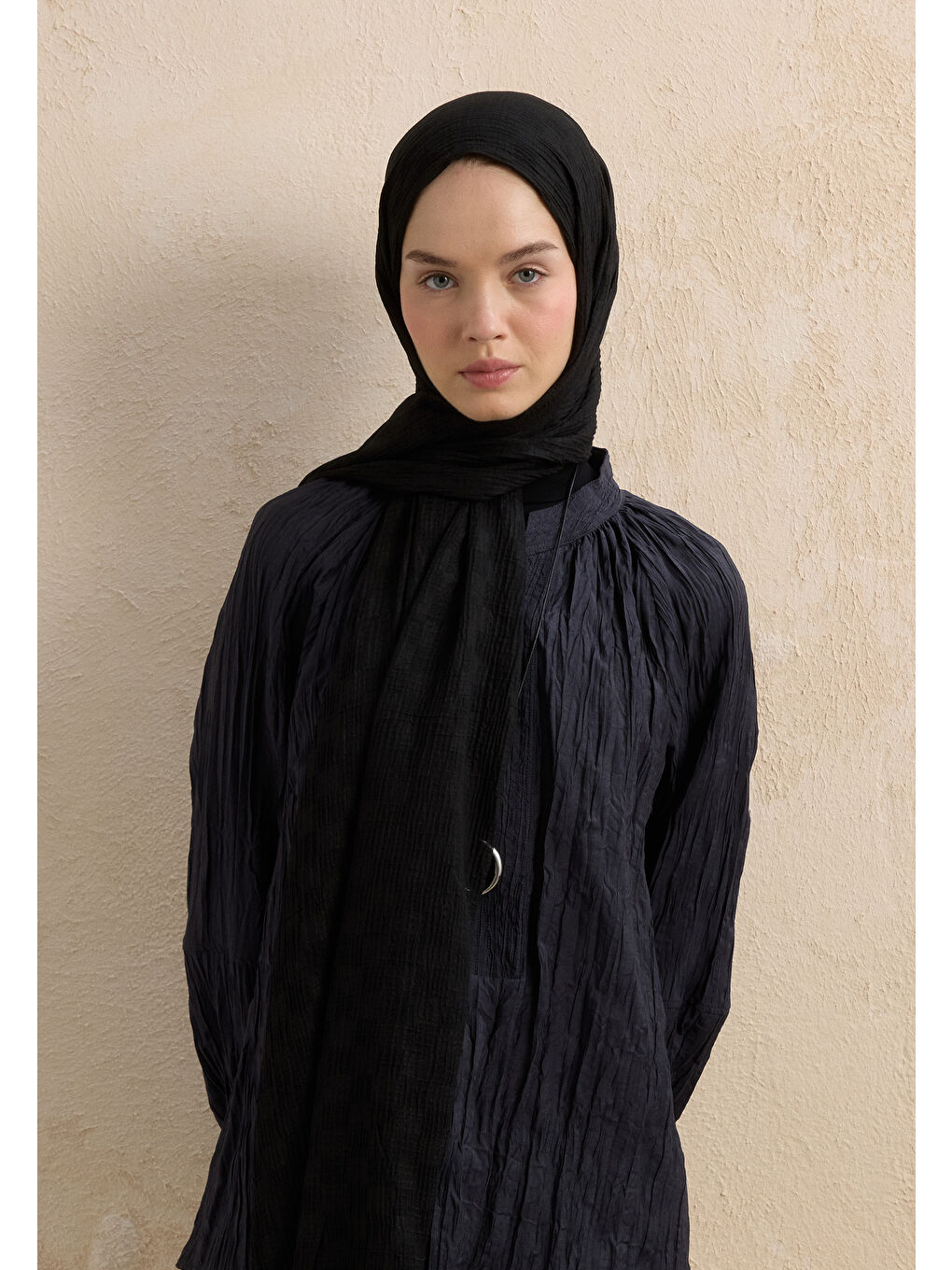 Modal Damalı Şal Siyah-3