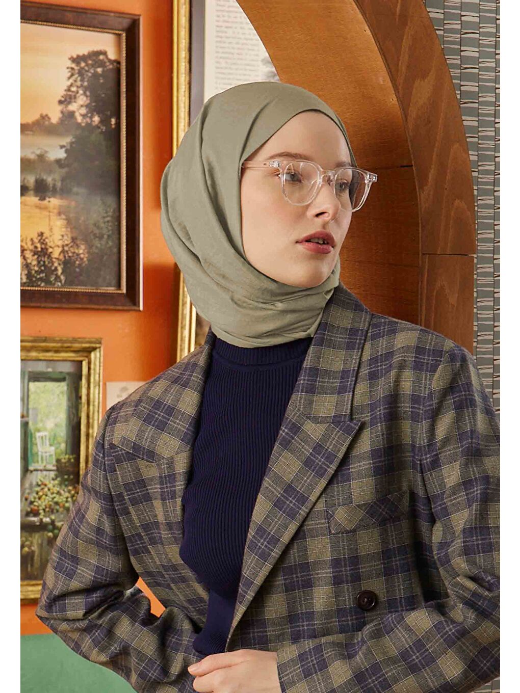 Yeşil Pamuk Crash Şal Adaçayı