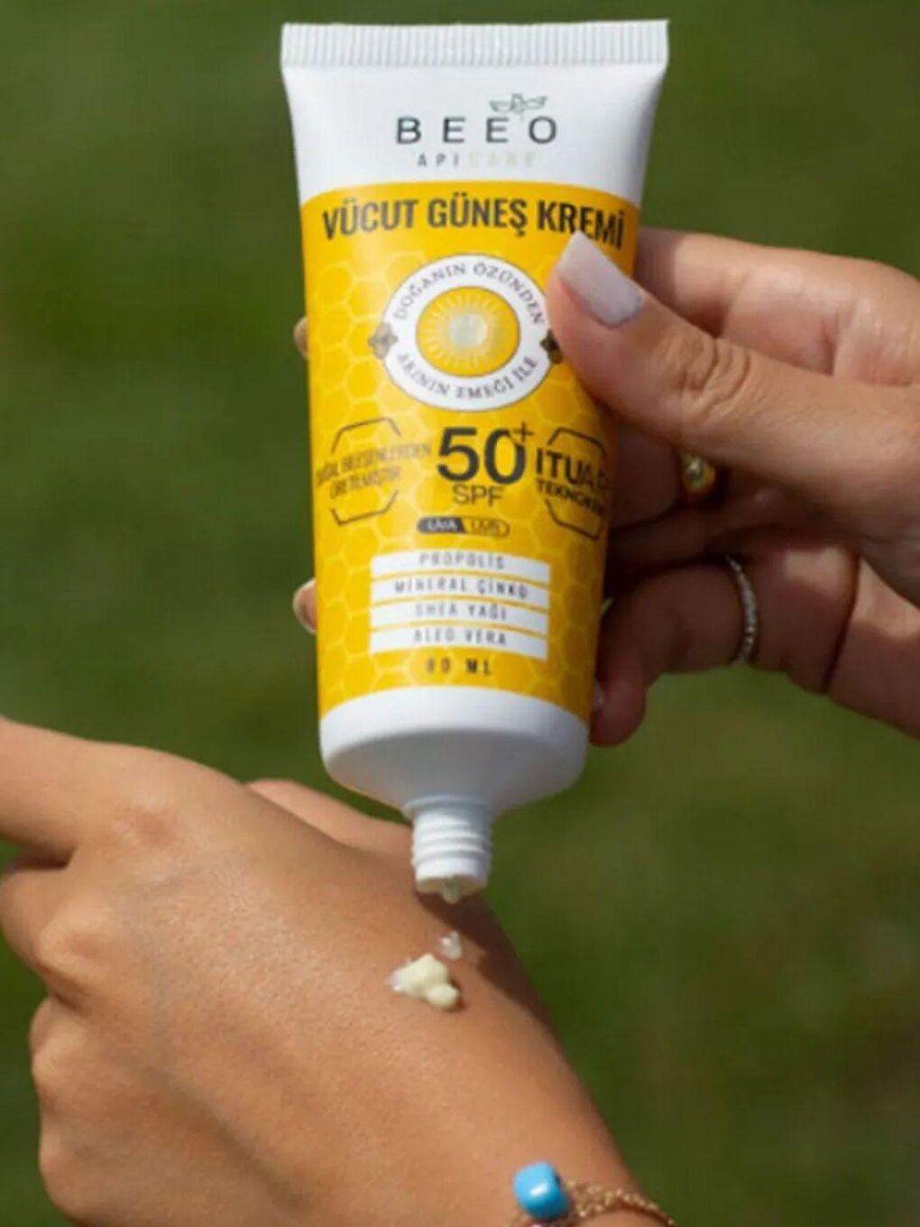 bee'o propolis Renksiz Beeo Vücut Güneş Kremi SPF 50+ 80 ml - 1