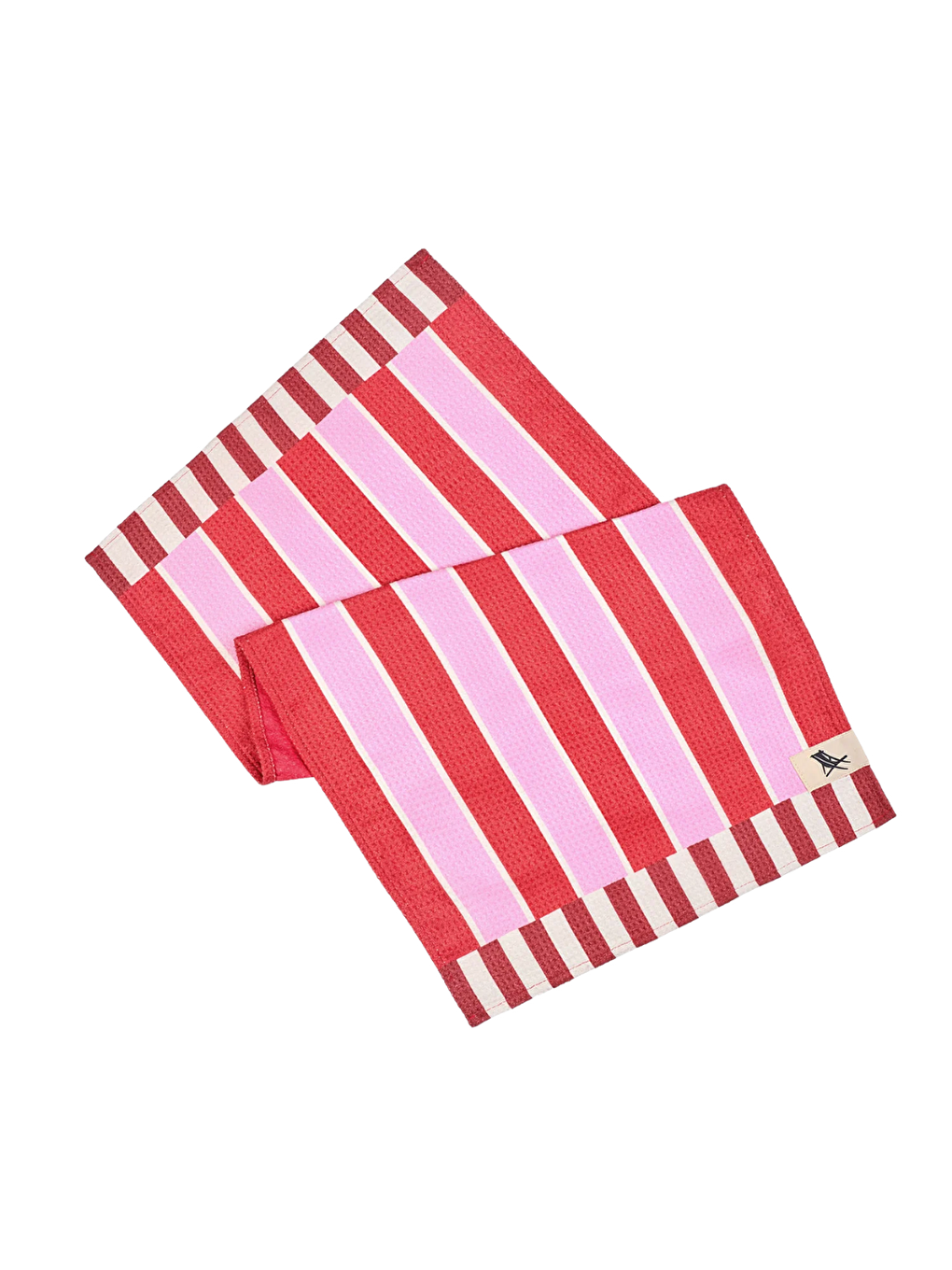 Kırmızı Dock And Bay Banyo Havlusu Waffle L Cherry Bomb-2