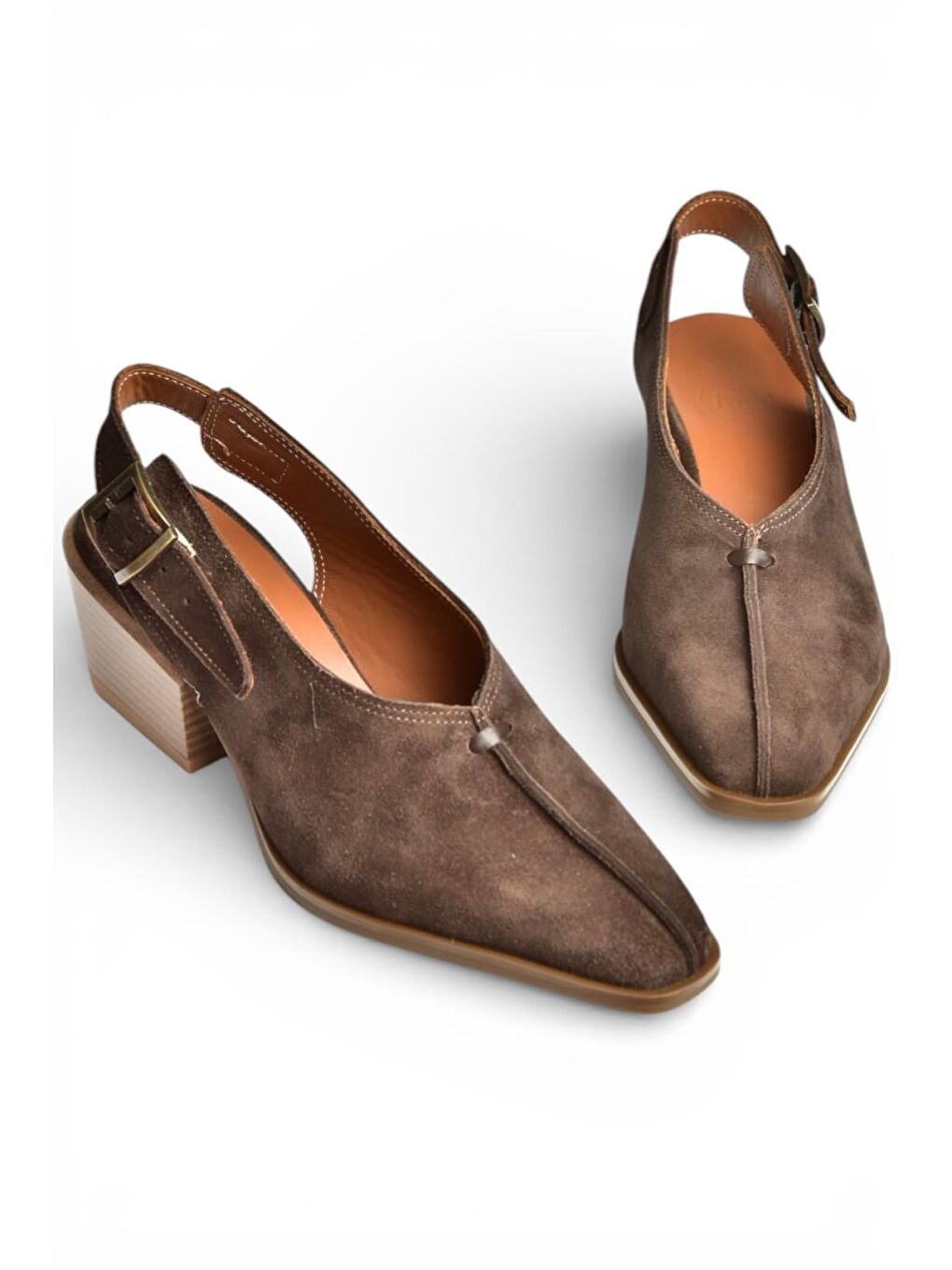 Kahverengi Kadın Topuklu Ayakkabı Y654307302-3