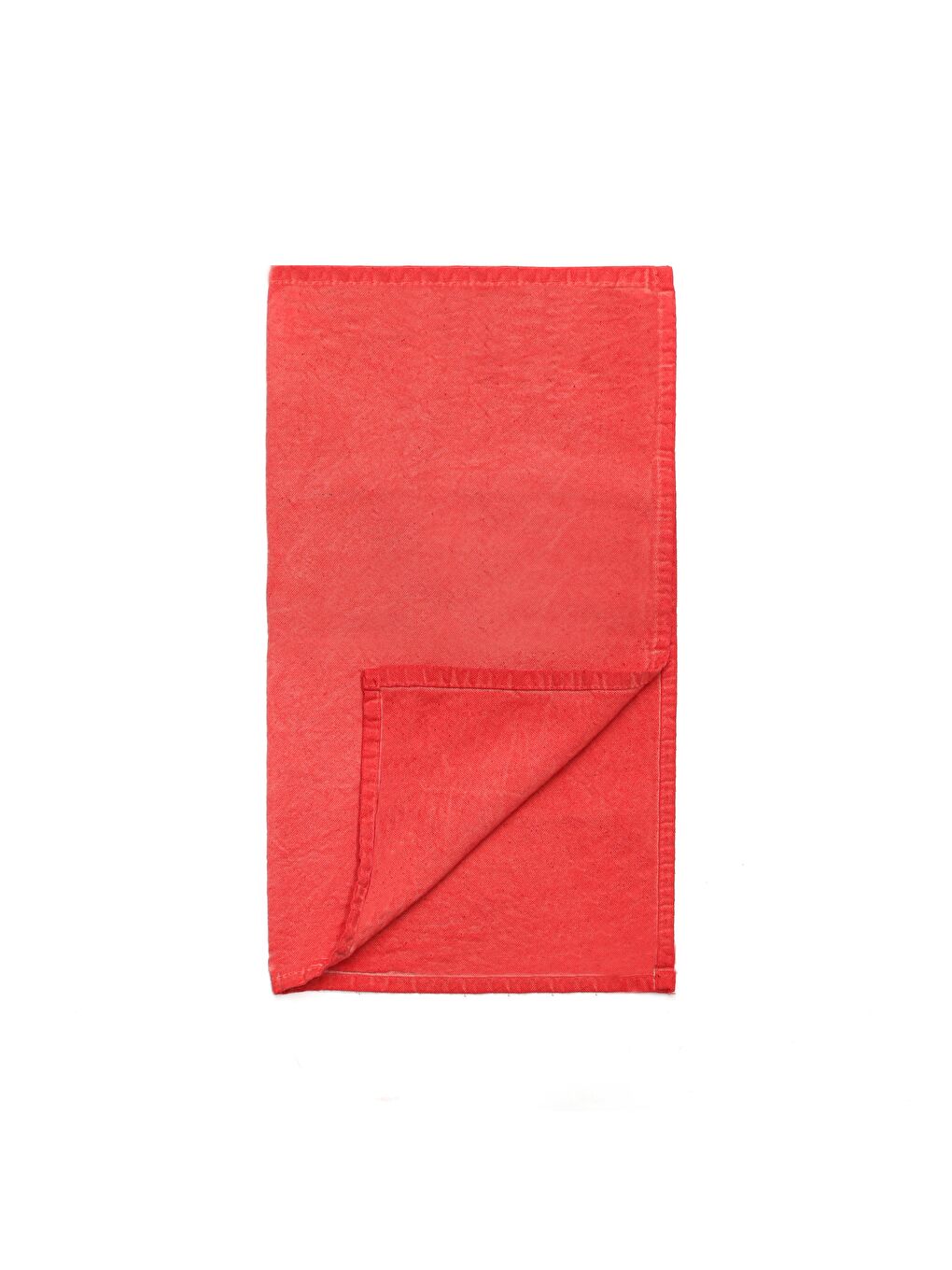 Taşlanmış Mercan Denim Pamuk Amerikan Servisi - 2'li Set-1