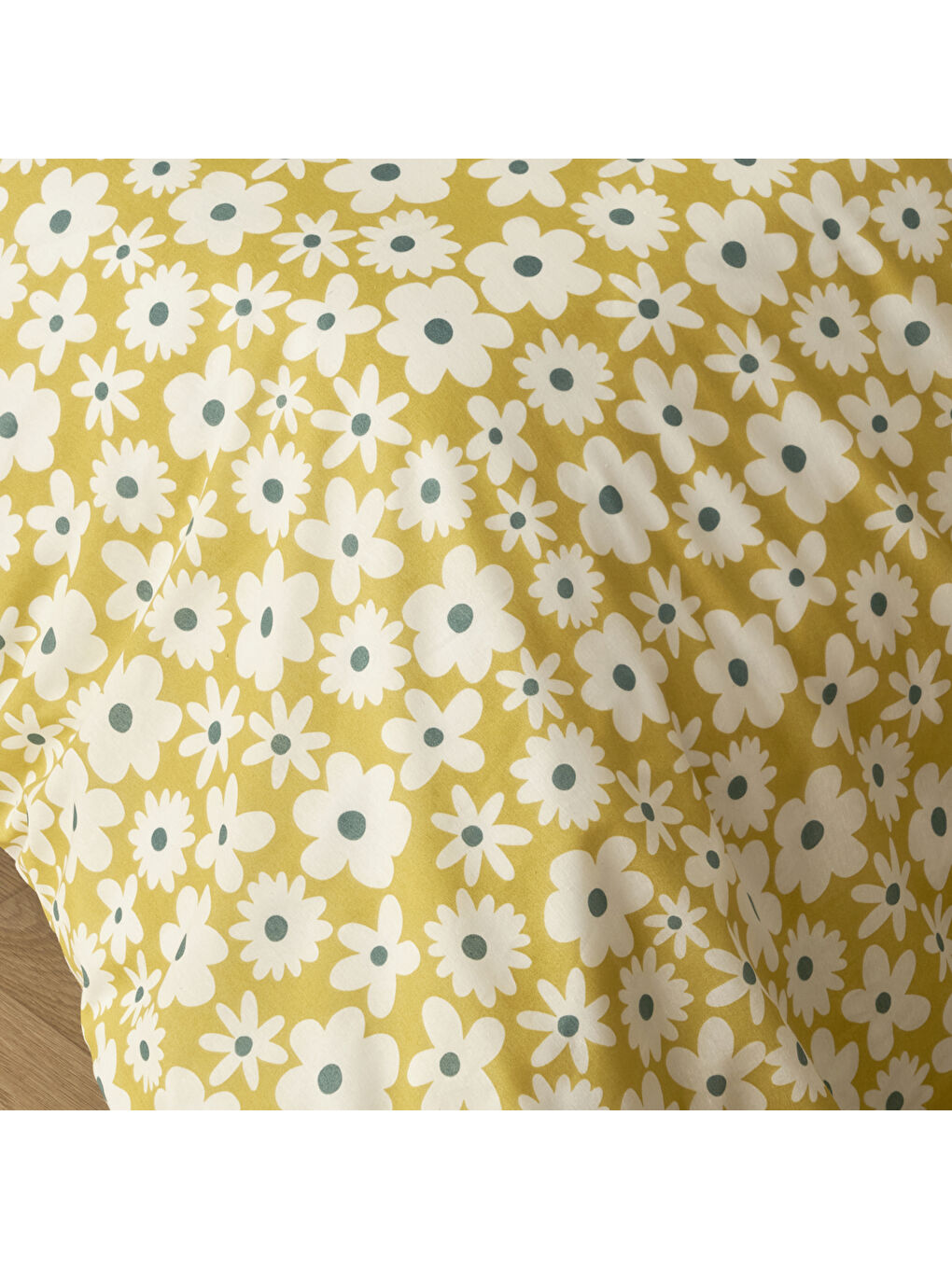 Naomi Pamuklu Tek Kişilik Nevresim Takımı Sarı (160x220 cm)-3
