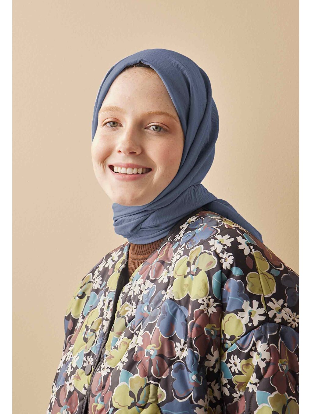 Pamuk Crash Şal Jean Mavi-2