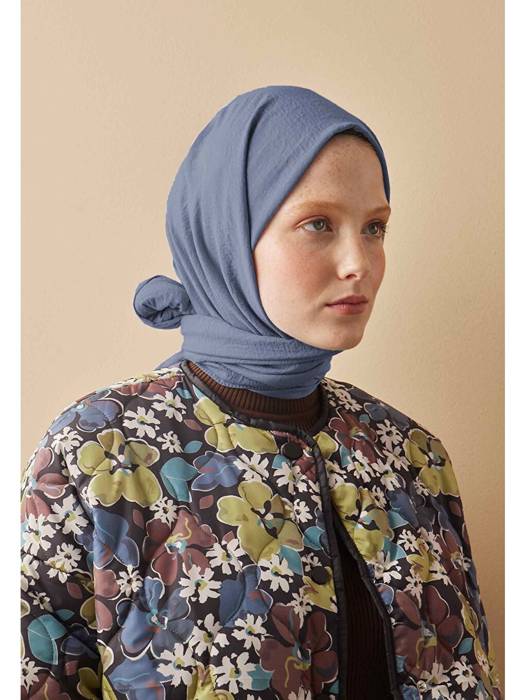 Pamuk Crash Şal Jean Mavi-3