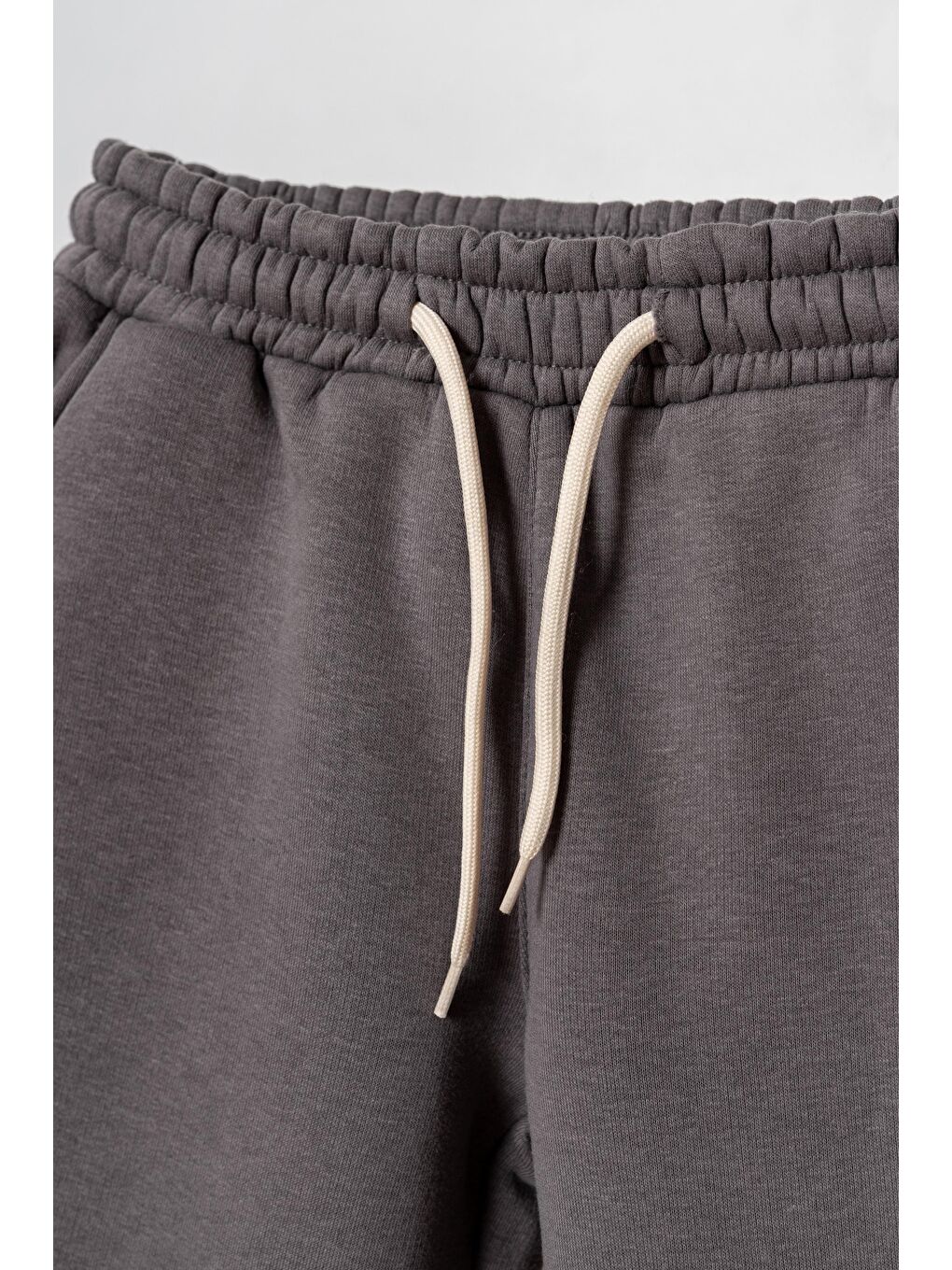 Gri 3 İp Yanlar Çizgili Kız  Çocuk Eşofman Altı-1