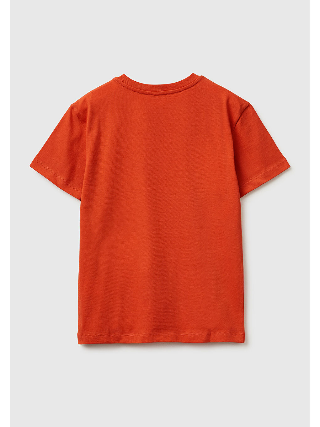 Erkek Çocuk Kırmızı Tema Baskılı Rahat Kalıp Bisiklet Yaka T-Shirt-1