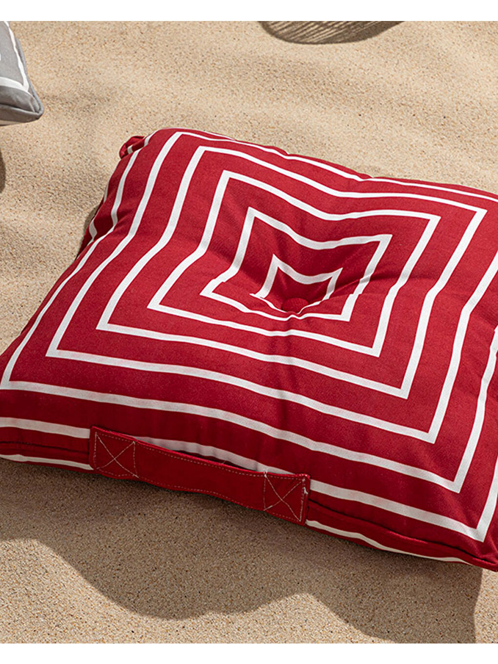 Northsea Pamuk Dekoratif Minder Beyaz - Bordo-4