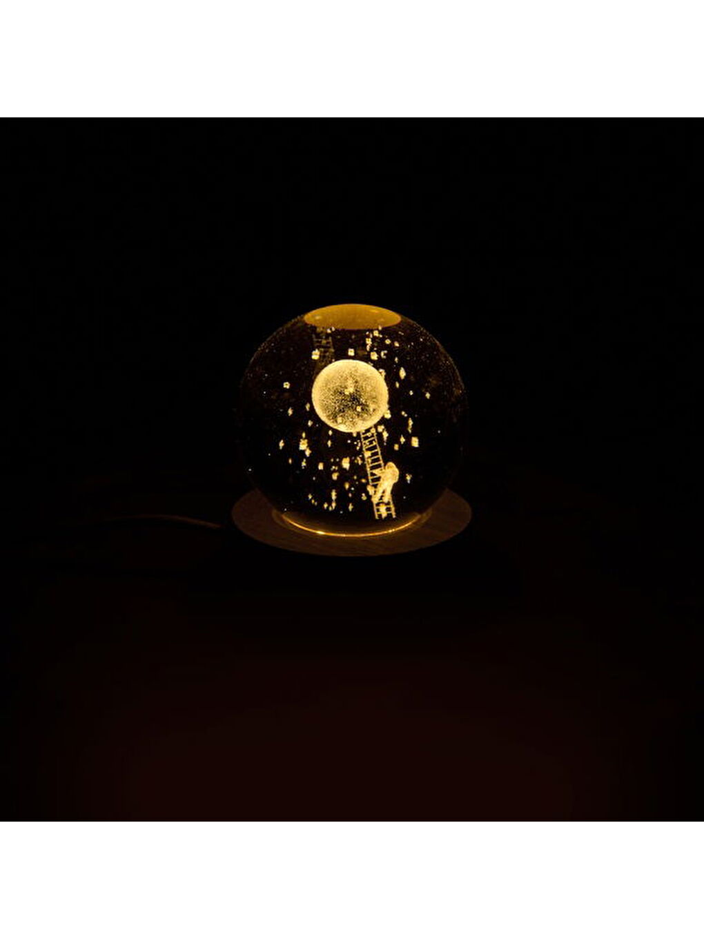 Renksiz Deco Astronot Ledli Küre - 6 cm-4