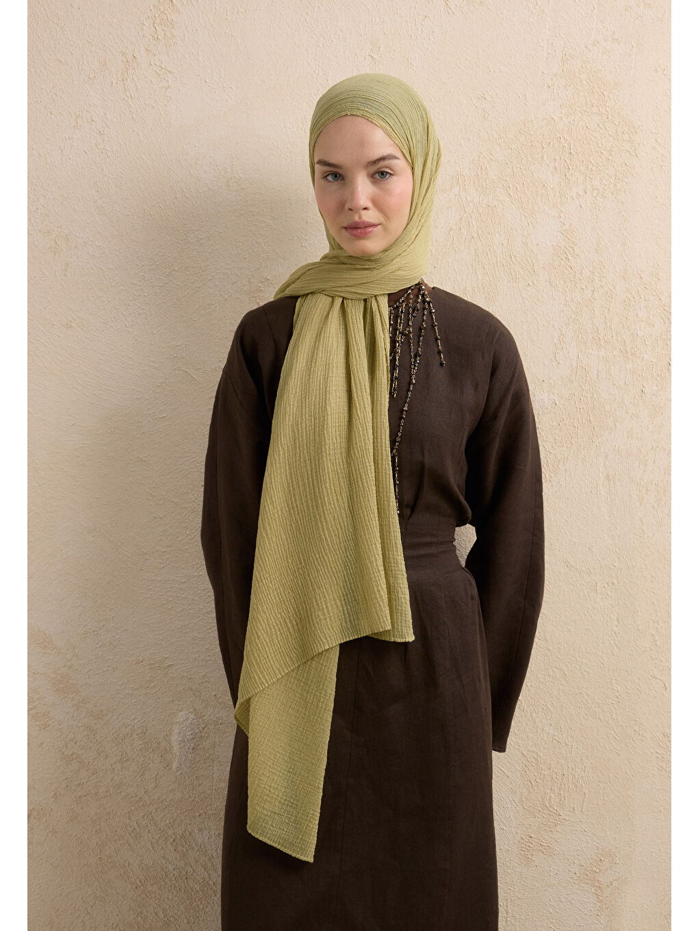 Yeşil Modal Krinkıl Şal Adaçayı