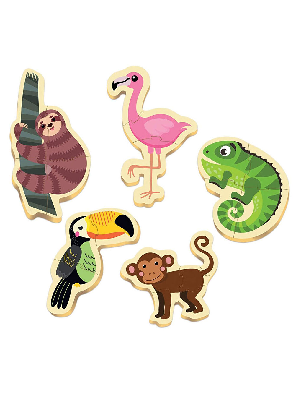 19 Parça Tropik Hayvanlar Baby Puzzle-1