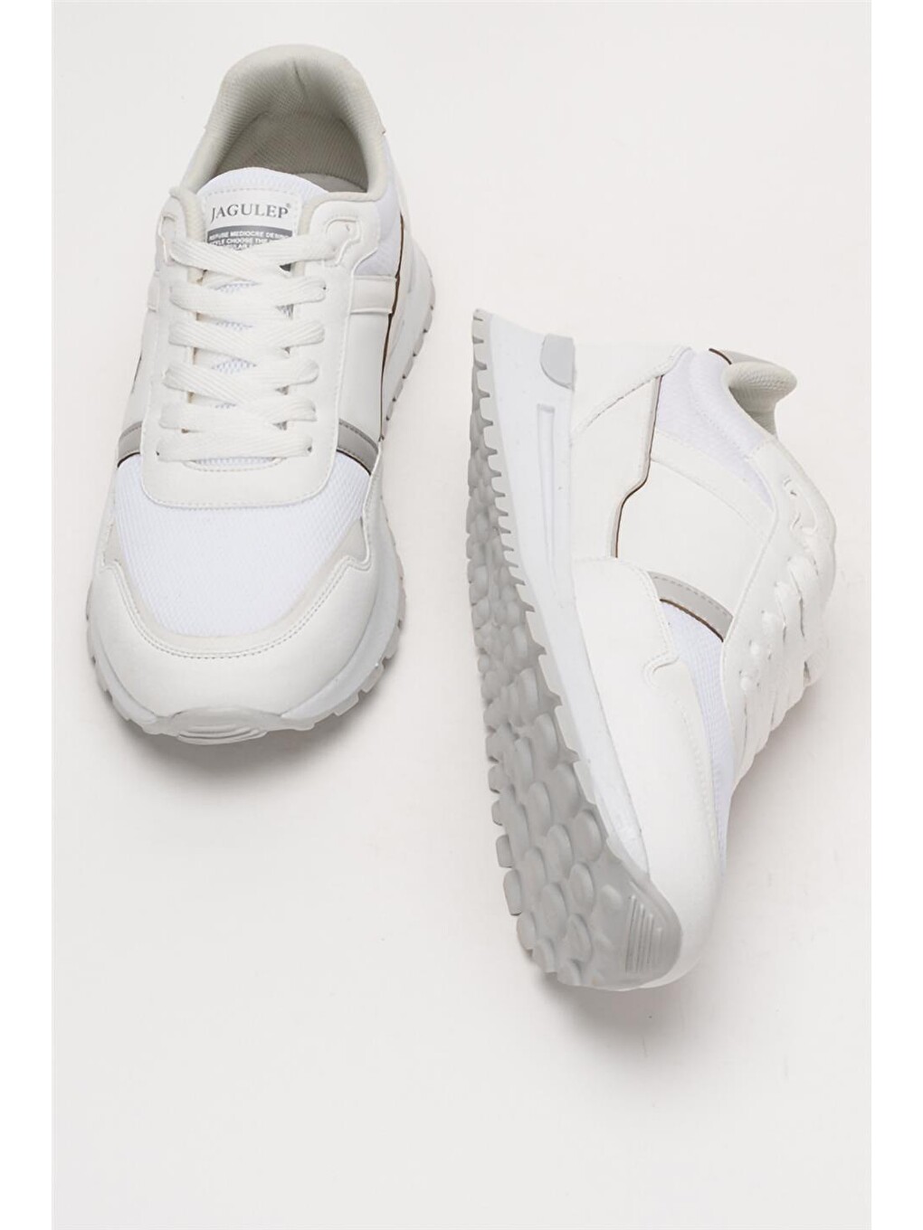 Erkek Ortopedik Günlük Yürüyüş Koşu Sneaker Spor Ayakkabı Beyaz-6