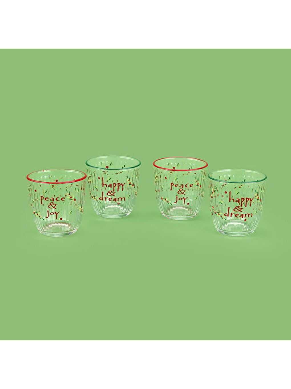 Karışık Clara 4'lü Su Bardağı Seti - Renkli - 290 ml