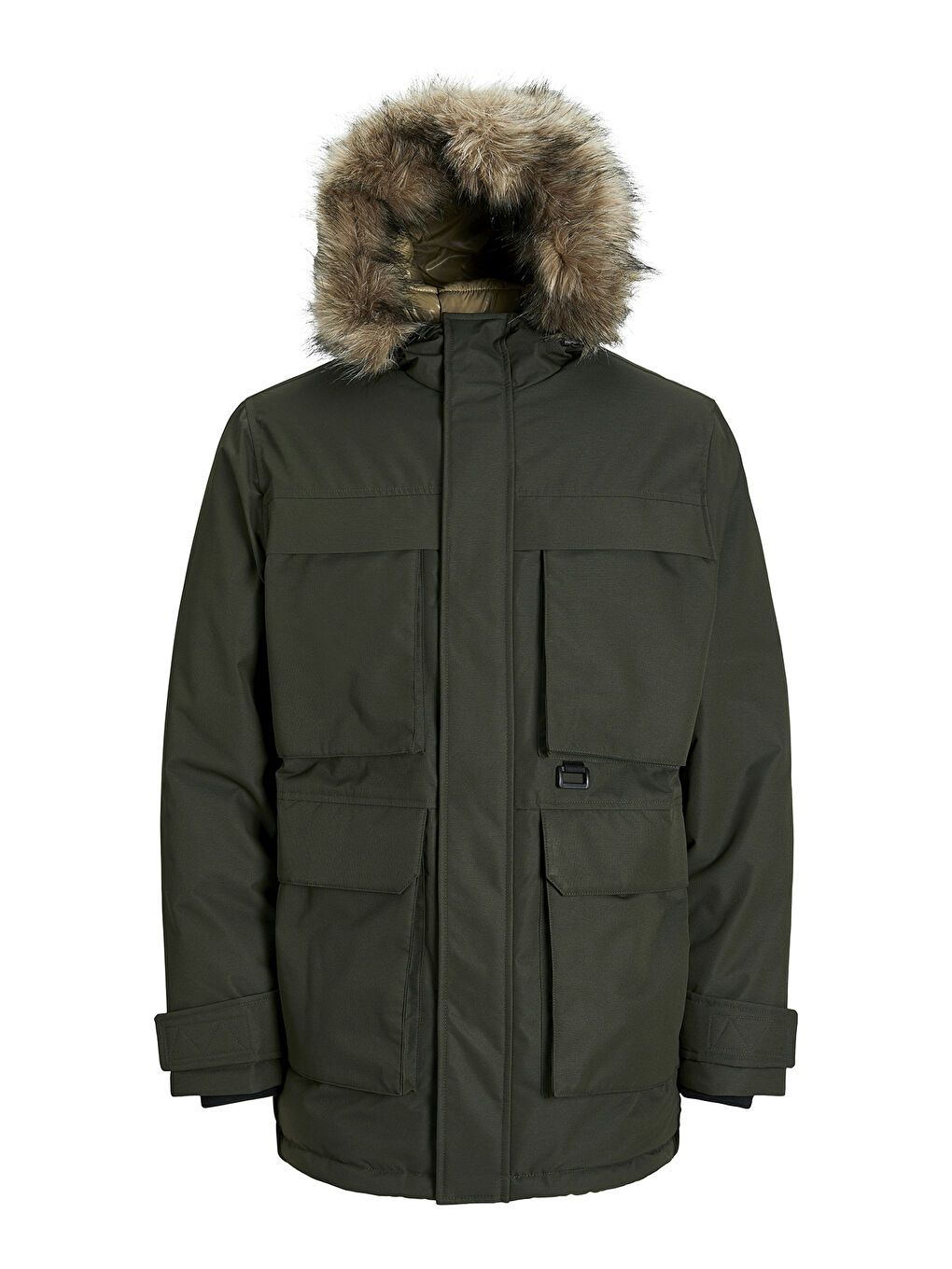 Jack & Jones Haki Jjstar Regular Fit Rüzgara Dayanıklı Kapüşonlu Parka 12256892 - 6