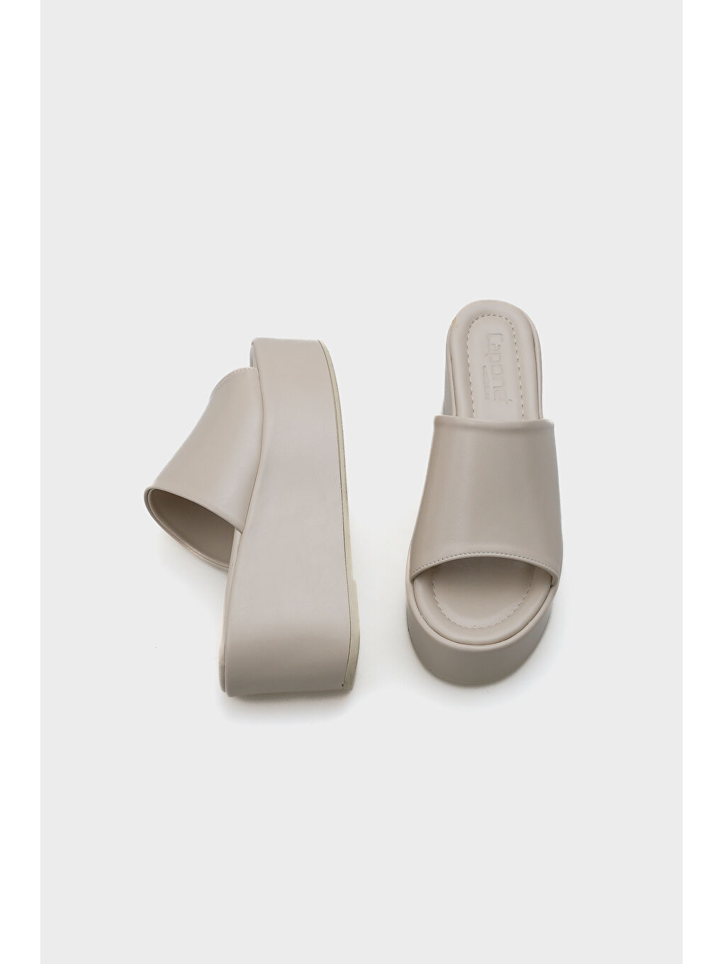 Bej olgu Topuk Kadın Terlik-4