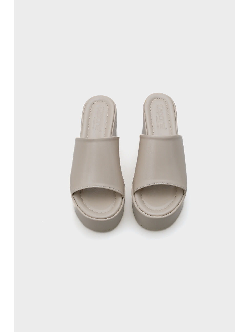 Bej olgu Topuk Kadın Terlik-5