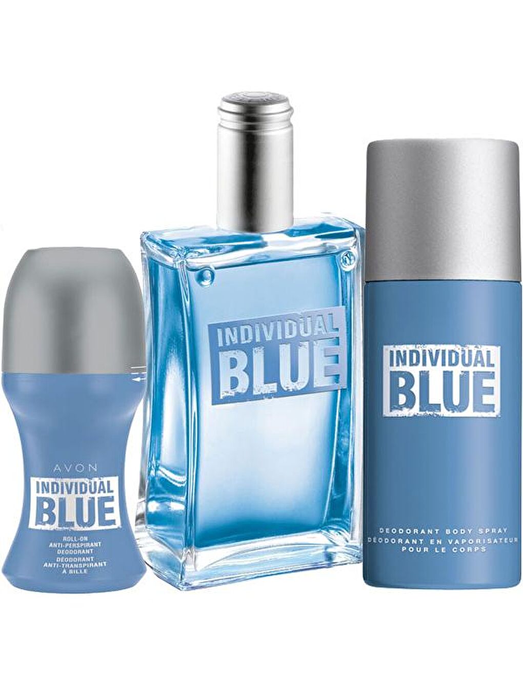 AVON Renksiz Individual Blue Erkek Parfüm Deodorant Rollon 3'lü Set