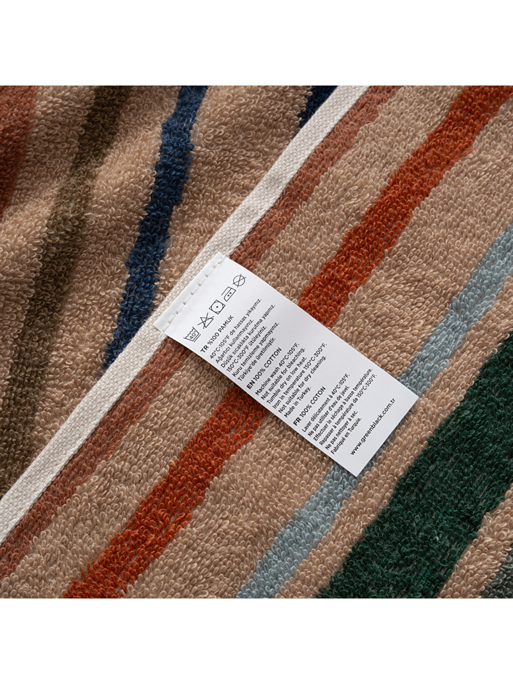 Karışık Stripe Earth Plaj Havlusu Renkli-4