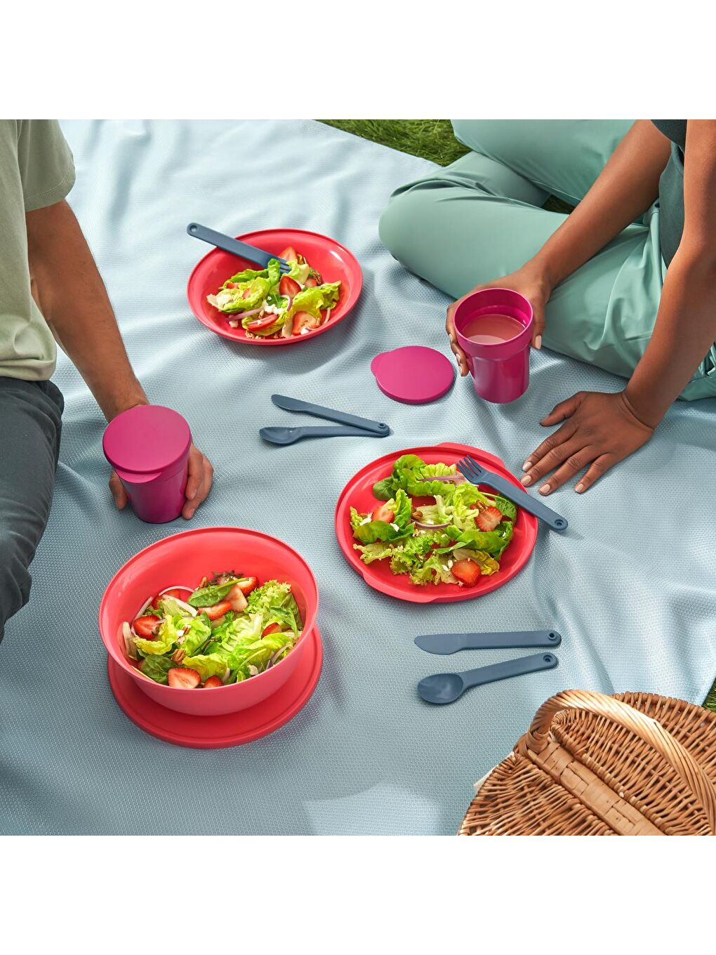 Tupperware Gri Kapaksiz Servis Seti - 1