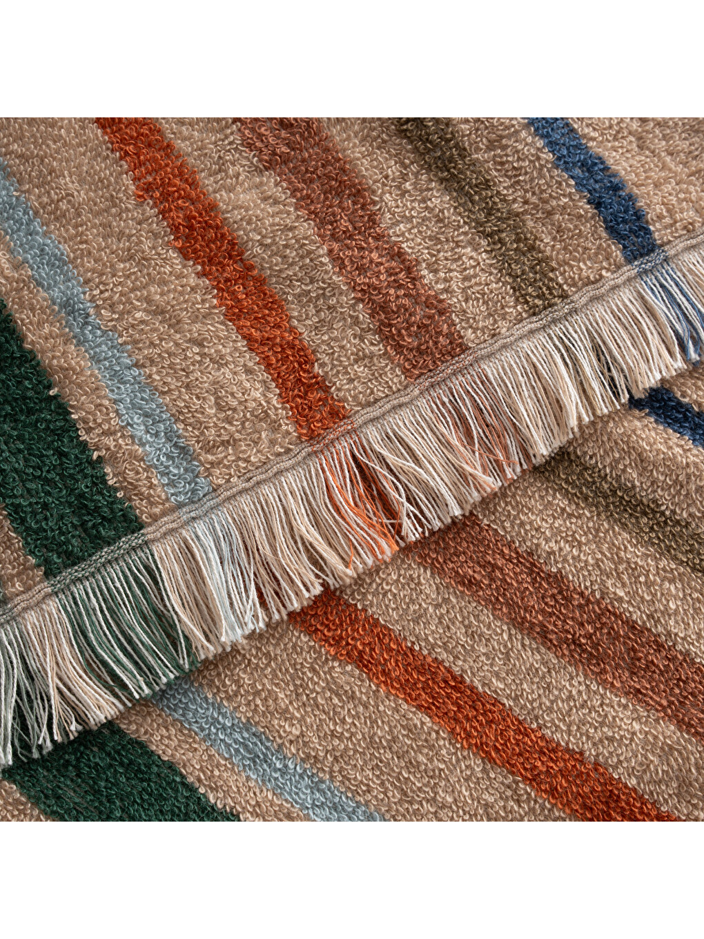Karışık Stripe Earth Plaj Havlusu Renkli-5