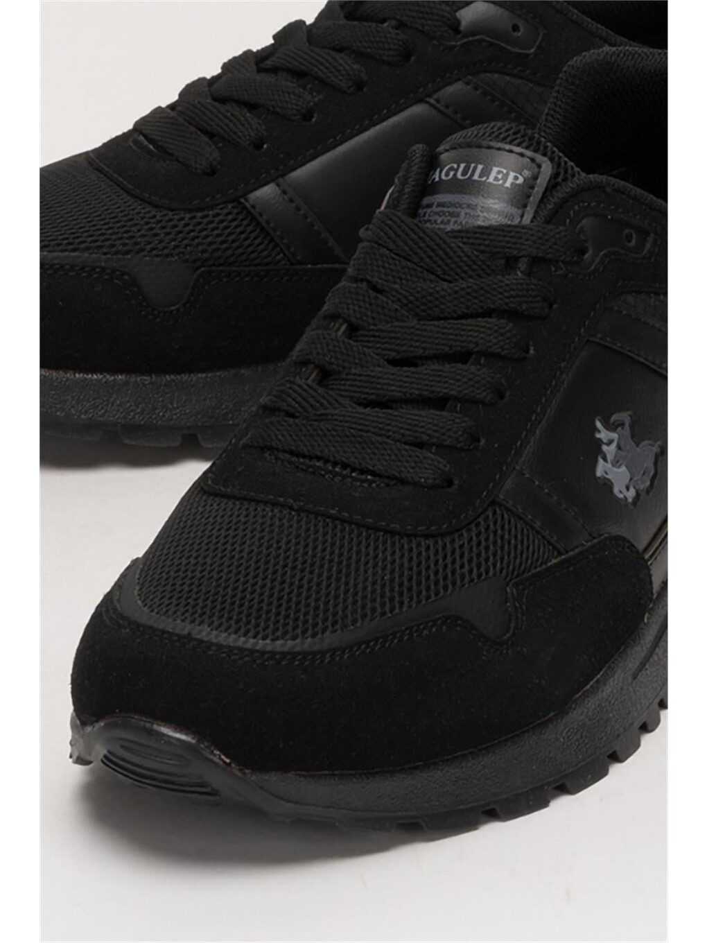 Siyah Erkek Ortopedik Günlük Yürüyüş Koşu Sneaker Spor Ayakkabı Sİyah-4