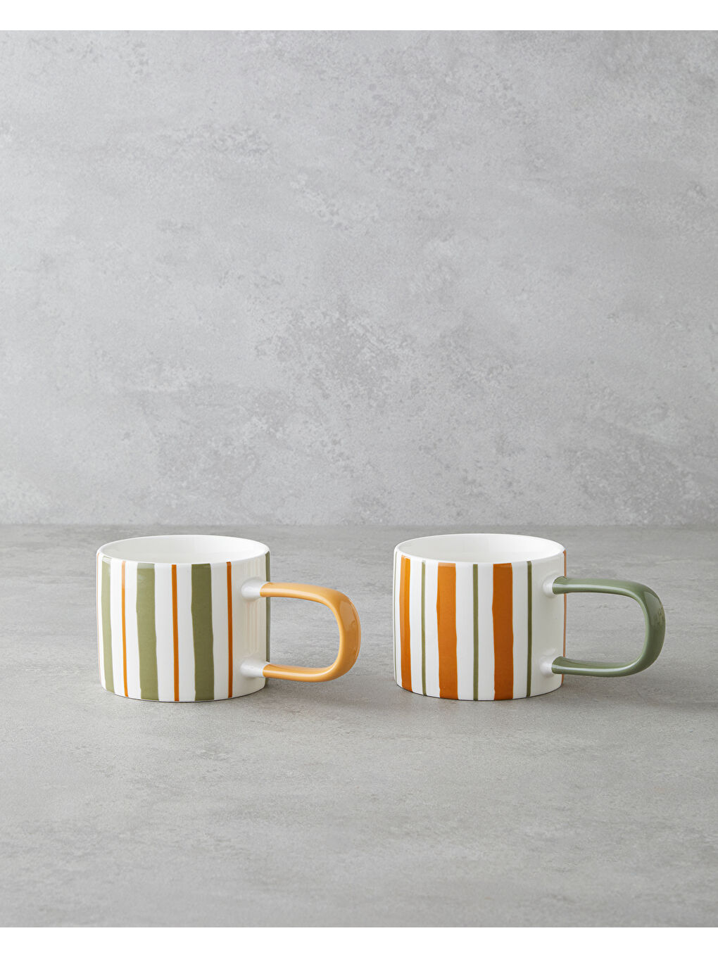 Dreamline New Bone China Kupa 290 ml Yeşil-Turuncu-2