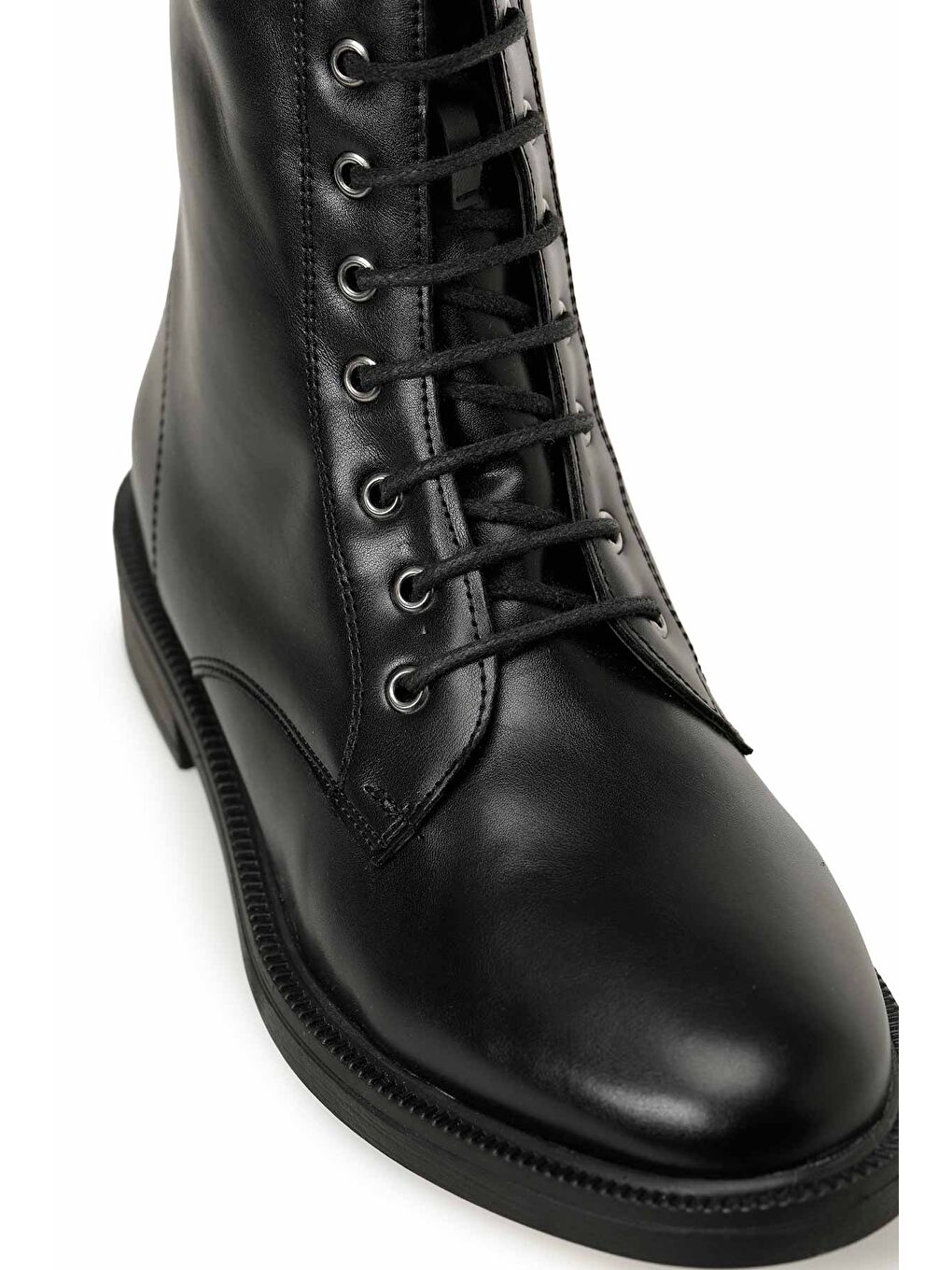 25K-7009 5PR Siyah Kadın Düz Bot-6