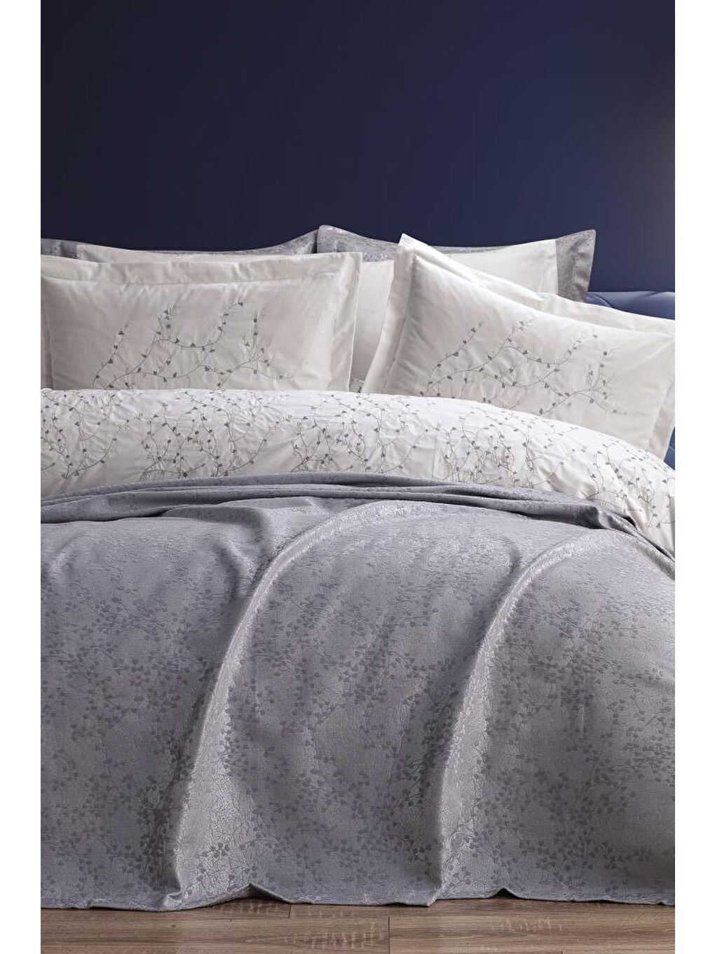 Burçak Gelin Seti 7 Parça Gri