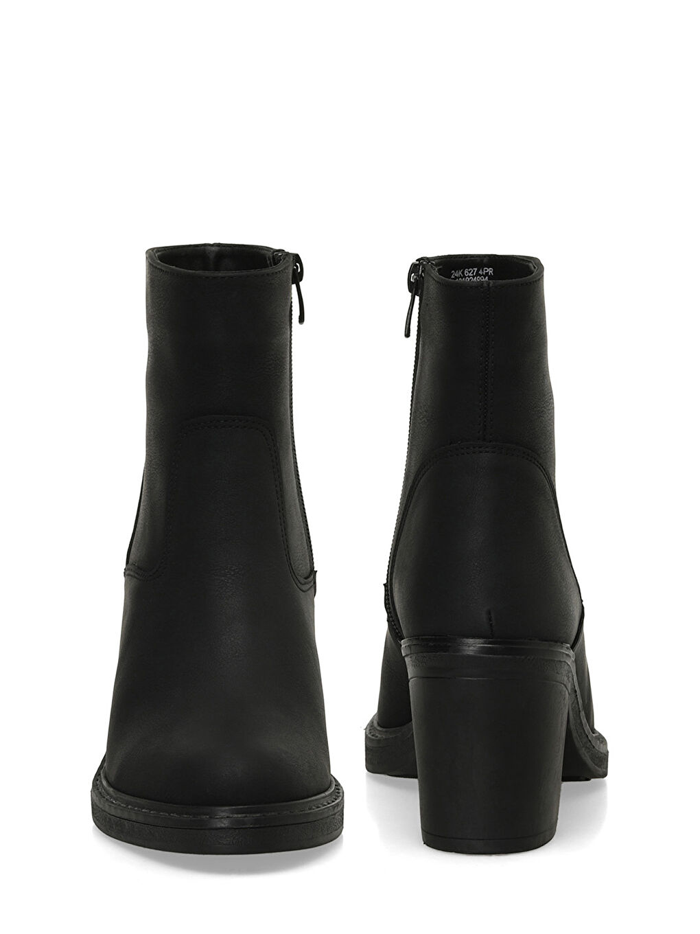 24K-627 4PR Siyah Kadın Topuklu Bot-4