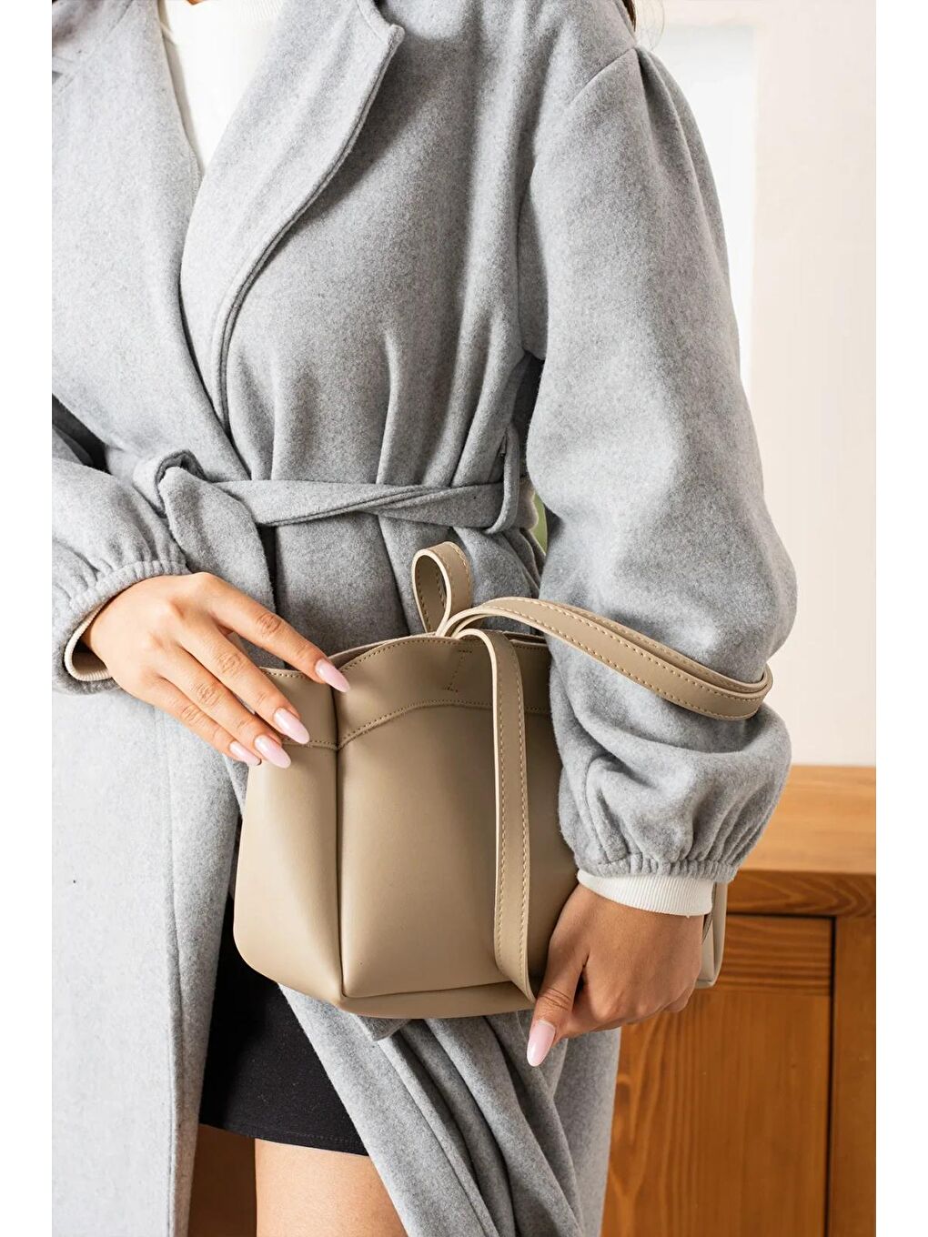 Bej Teyora Kadın Omuz Çantası BP-4841O-2