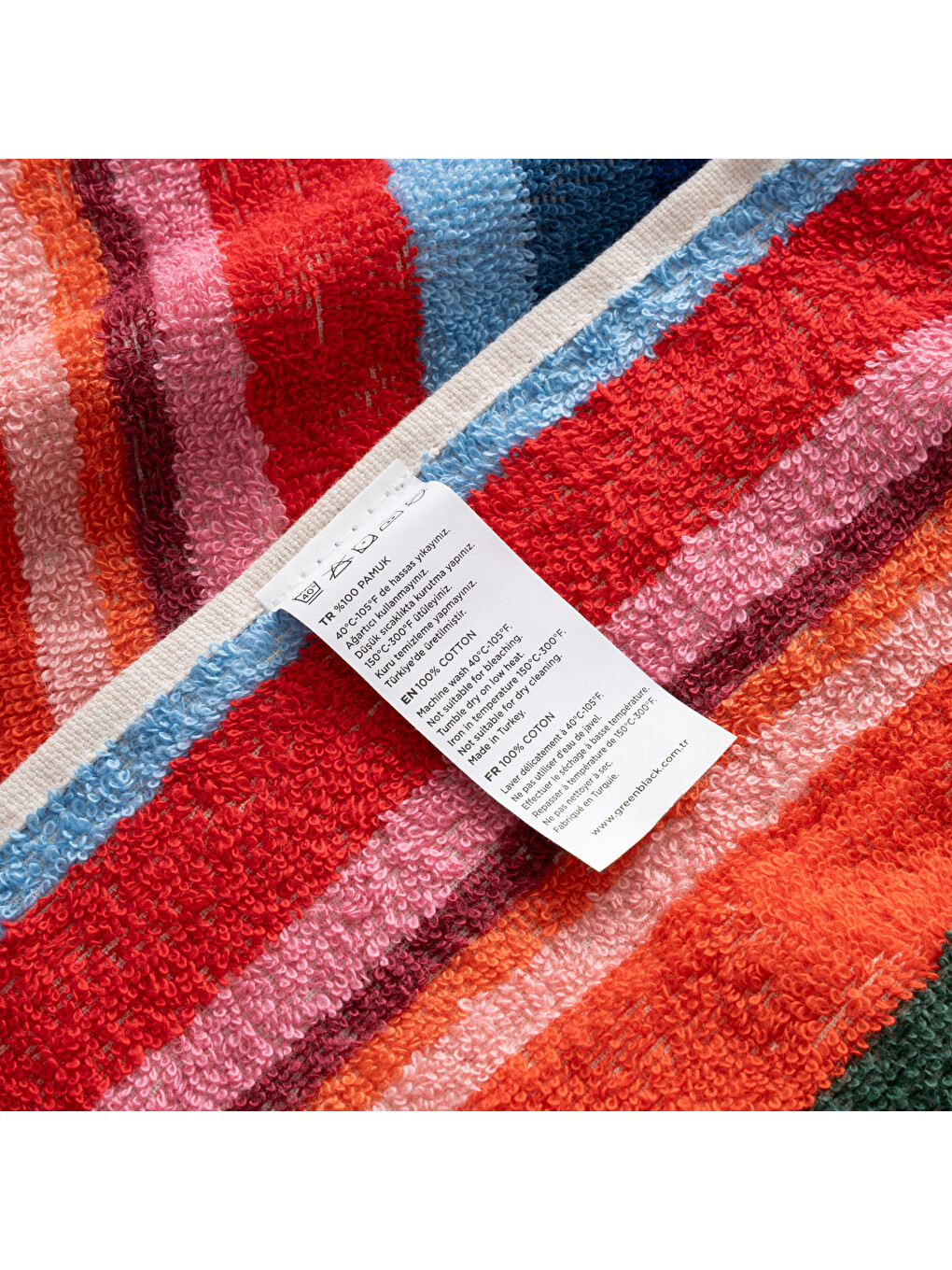 Karışık Stripe Red Plaj Havlusu Renkli-6