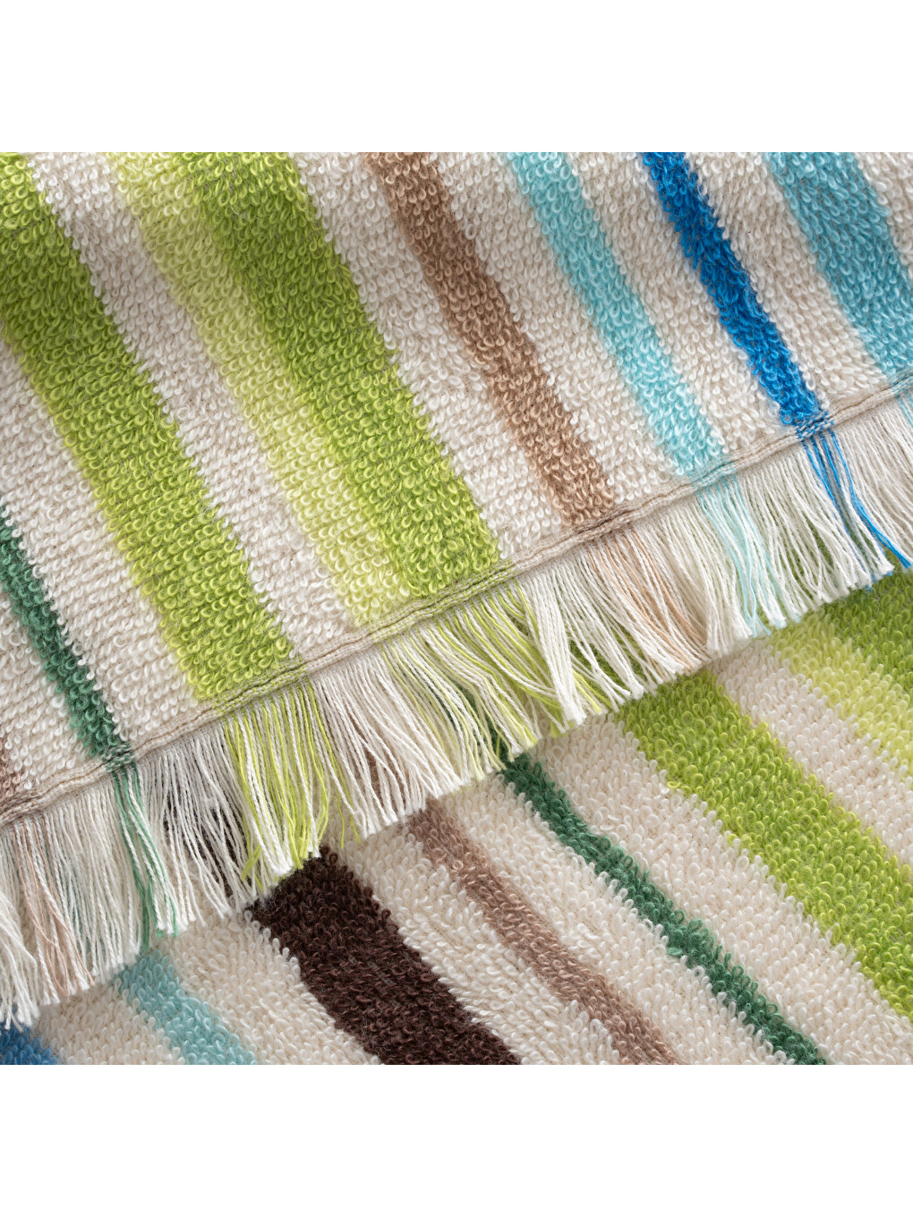 Karışık Stripe Green Plaj Havlusu Renkli-4